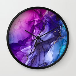 Abstract Vibrant Rainbow Ombre Wall Clock