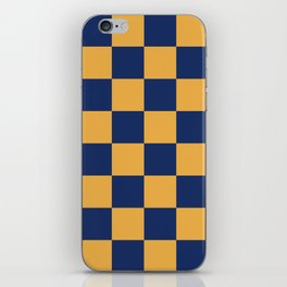 Checkers blue and yellow iPhone Skin
