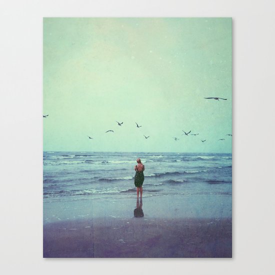 Woman on the Beach Canvas Print
