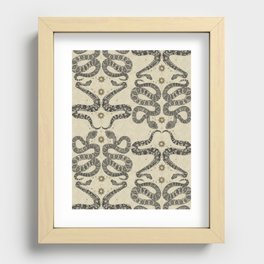 celestial snakes parchment Recessed Framed Print