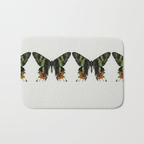 Colorful Madagascan Sunset Moth Bath Mat
