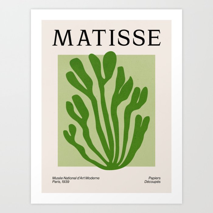 La Palma & Sage: Matisse Paper Leaf Cutouts 03 Art Print