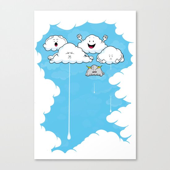 Young Clouds fooling around Canvas Print