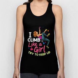 Rock Climbing Women Indoor Bouldering Girl Wall Unisex Tank Top