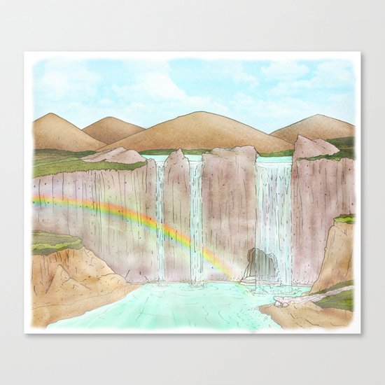 Rainbow / Waterfalls Canvas Print