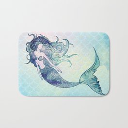 Watercolor Mermaid Badematte