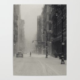 Snowstorm in Soho, New York  Poster