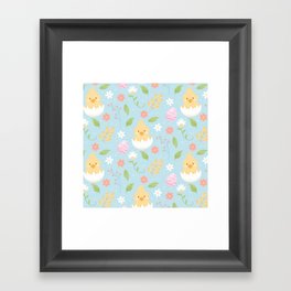 Happy Easter Chicken Collection Framed Art Print
