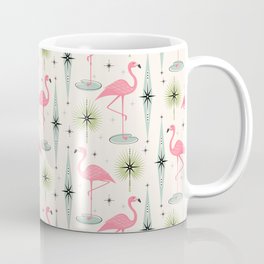 Atomic Flamingo Oasis - Larger Scale ©studioxtine Coffee Mug