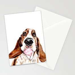 Basset hound Stationery Cards