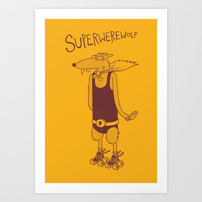 Superwerewolf Art Print