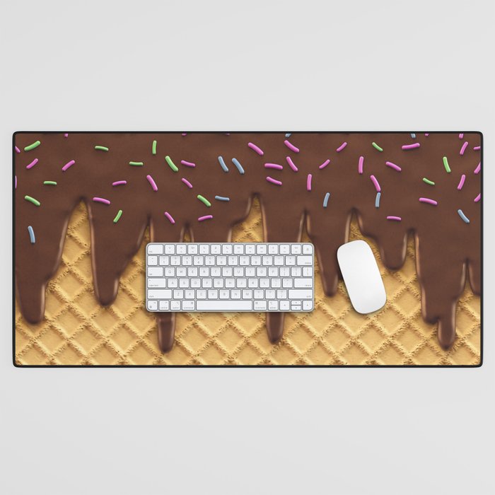 Melting Chocolate Lover Ice Cream Sweet Tooth Candy Desk Mat