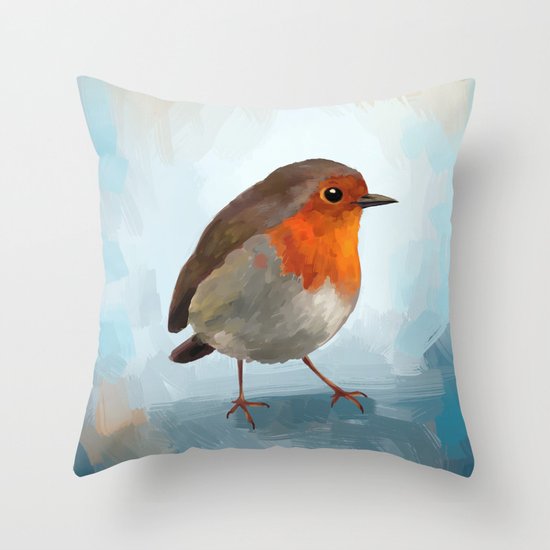Robin Throw Pillow