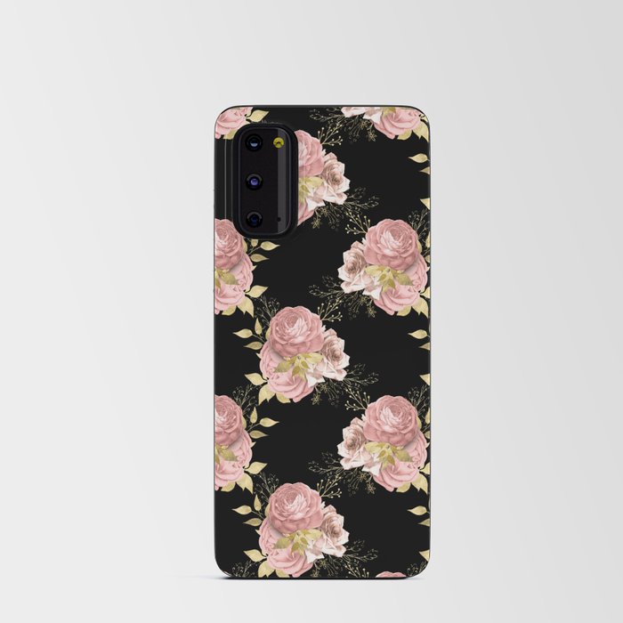 Pink Floral Bouquet Pattern Android Card Case
