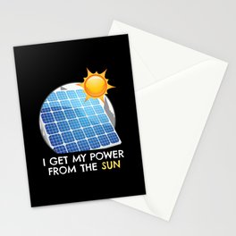 Power From The Sun Solar Photovoltaic Stationery Card