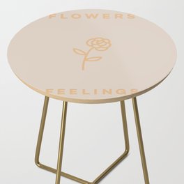 flowers feelings – peach Side Table