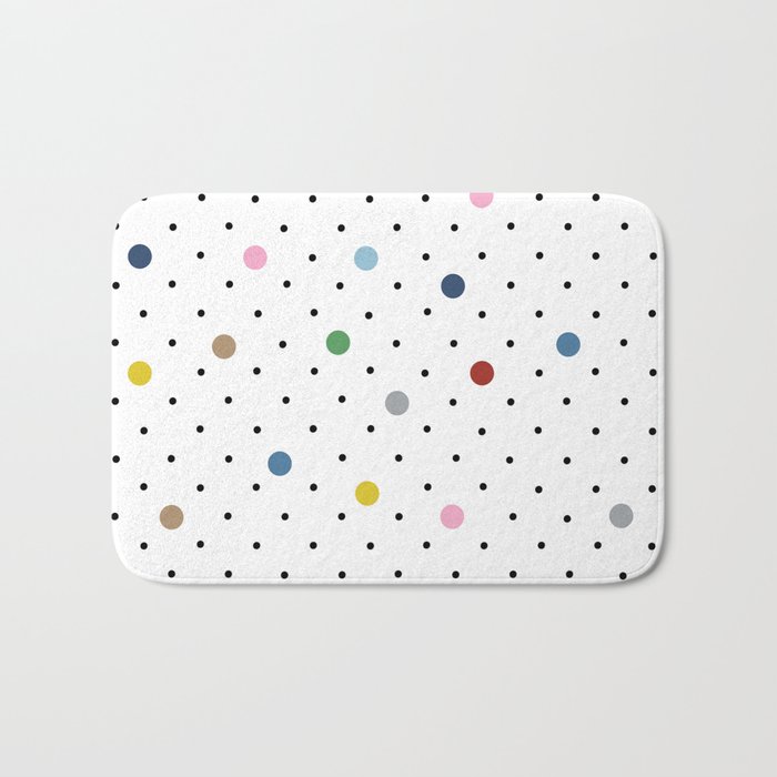 Pin Points Polka Dot Bath Mat By Projectm Society6