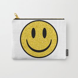 Glitter Smiley Face Carry-All Pouch