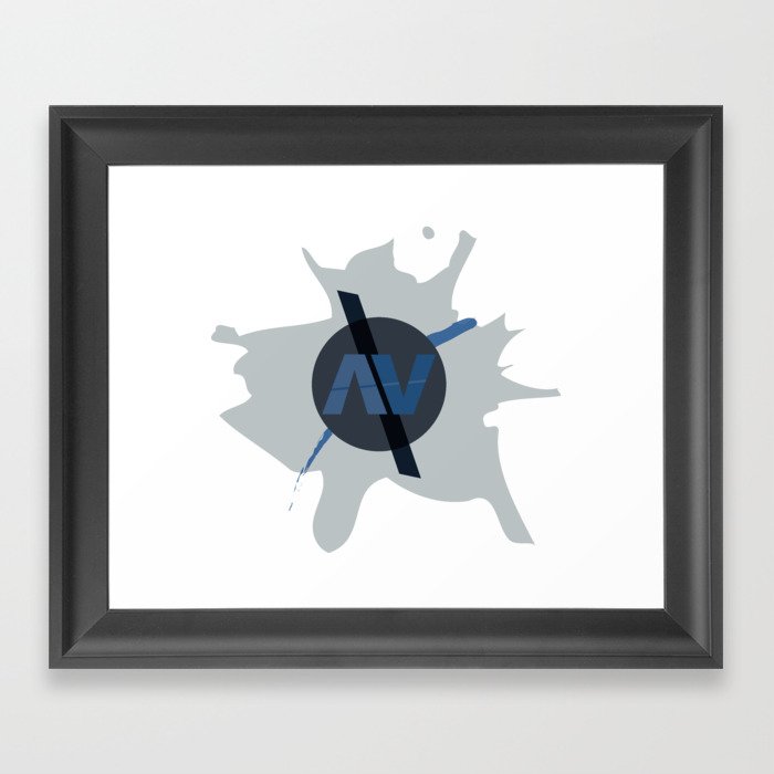 Analog Vernacular Splash Logo Framed Art Print