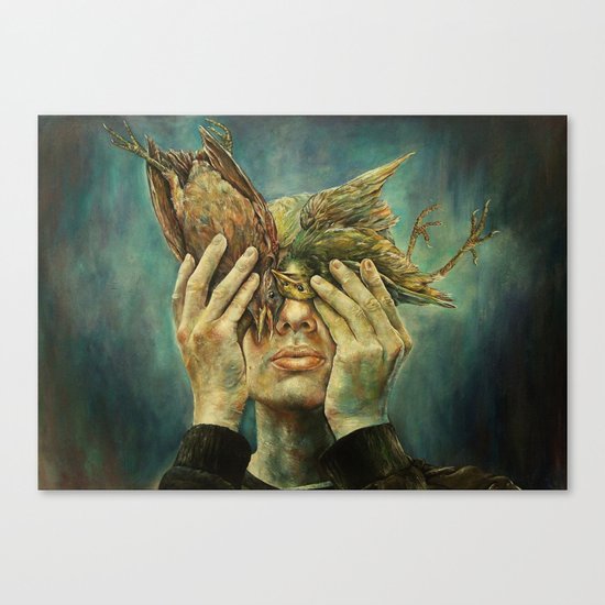 With one Stone. Canvas Print