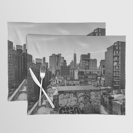 New York City Sunset Views | Travel Photography in NYC | Black and White Placemat
