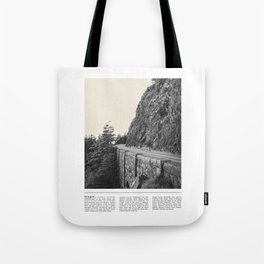 Oregon Coast Black and White Tote Bag