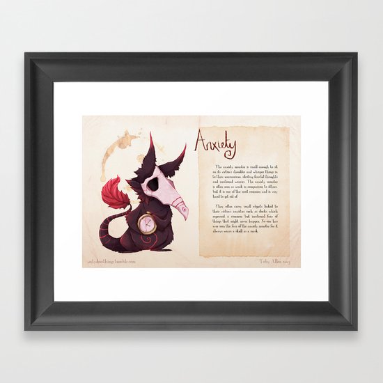 Real Monsters- Anxiety Framed Art Print