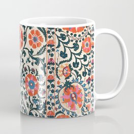 Shakhrisyabz Suzani  Uzbekistan Antique Floral Embroidery Print Mug