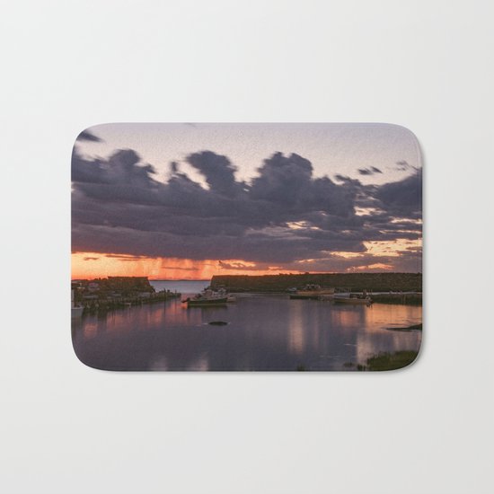 Rainy Lanescove Sunset Bath Mat