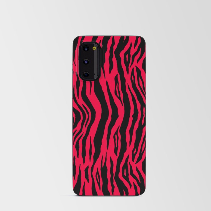 Neon Red Tiger Pattern Android Card Case