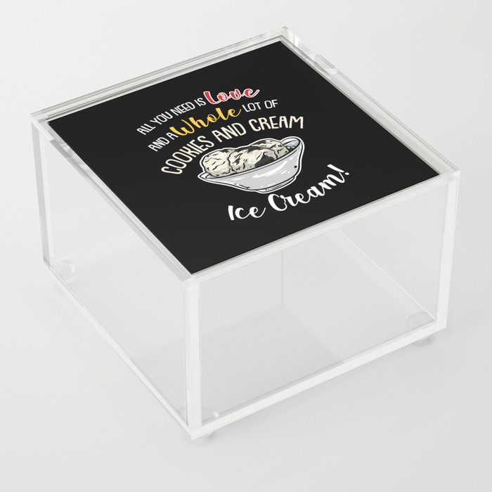 Cookies And Cream Ice Cream Acrylic Box