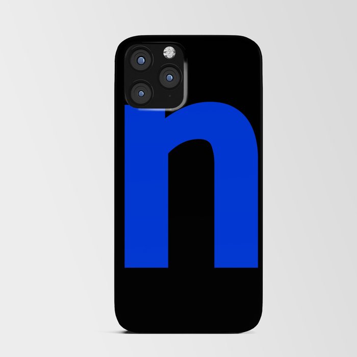 letter N (Blue & Black) iPhone Card Case