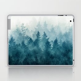 The Heart Of My Heart // So Far From Home Of A Misty Foggy Wild Forest Covered In Blue Magic Fog Laptop Skin