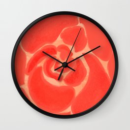 A Rose for Janie Wall Clock | Peach, Fiction, Janiemae, Organic, Floral, Drawing, Zoranealehurston, Watercolor, Illustration, Flower 