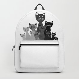 Black and White Cats Backpack | Blackcat, Blackkitty, Cats, Blackkitten, Blackandwhitecat, Catpattern, Graphicdesign, Feline, Whitecat, Kittens 
