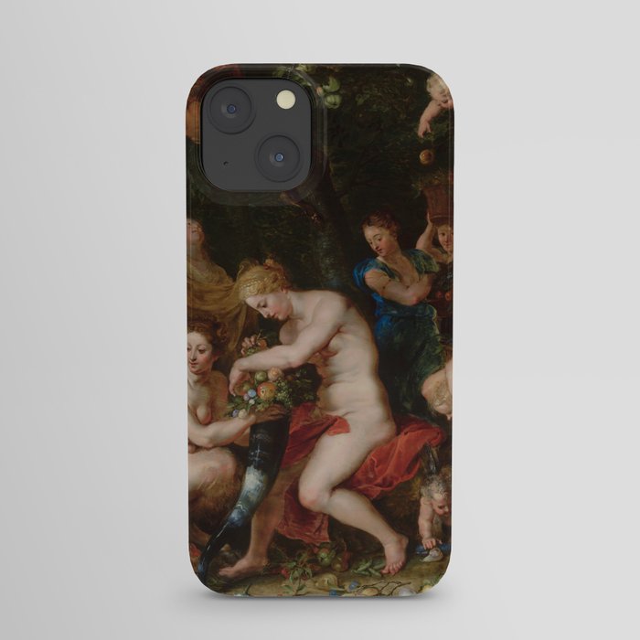 Jan Brueghel the Elder, Peter Paul Rubens "Nymphs Filling the Cornucopia" iPhone Case