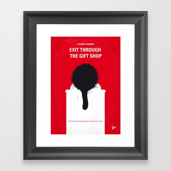 No130 My Exit Through the Gift Shop minimal movie poster Framed Art Print