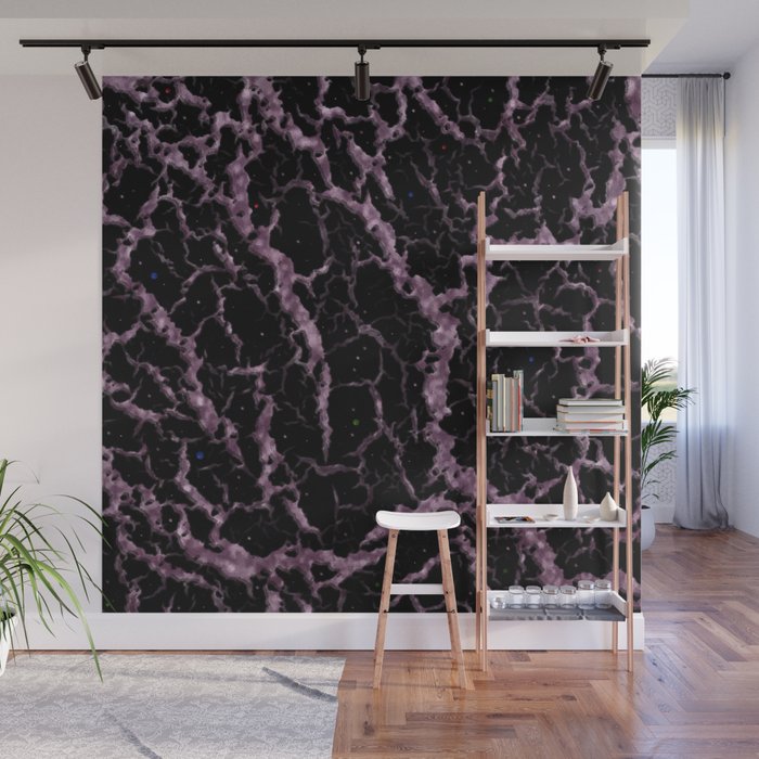 Cracked Space Lava - Glitter Pink Wall Mural