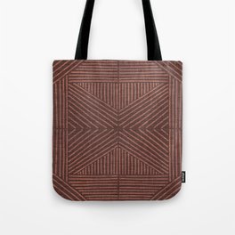 Terracotta clay lines - textured abstract geometric Tote Bag