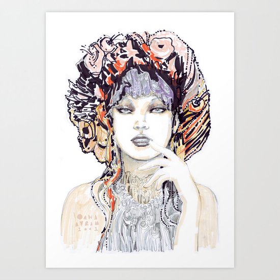 Spring fashion portrait Art Print
