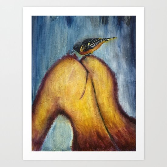 Peachy nude Art Print