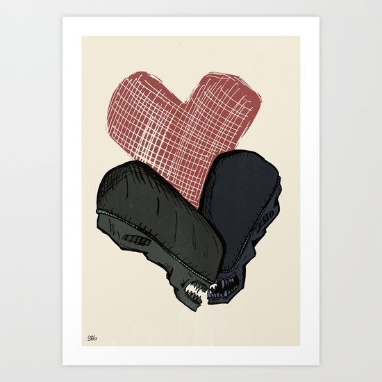Aliens in Love Art Print