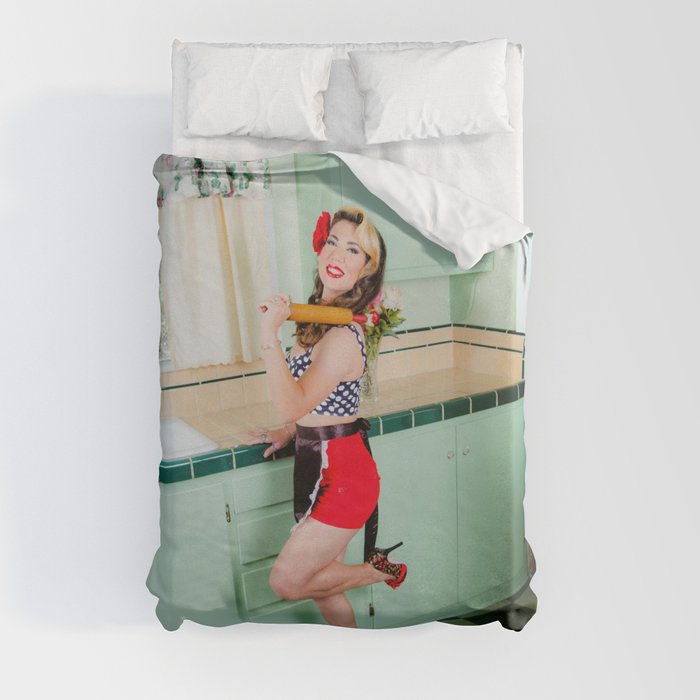 Rolling Pin Pinup Duvet Cover