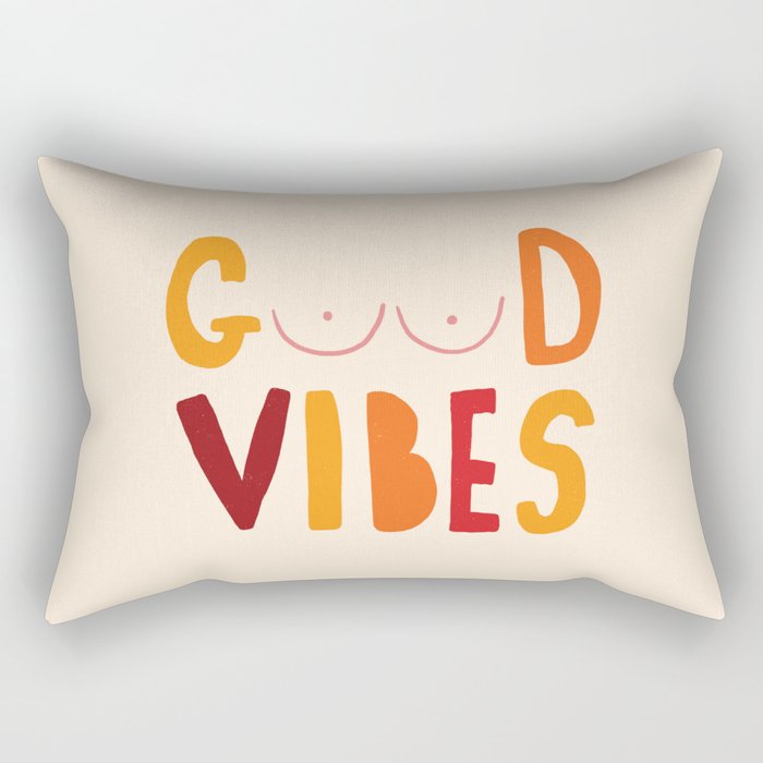 Cheeky Good Vibes Rectangular Pillow
