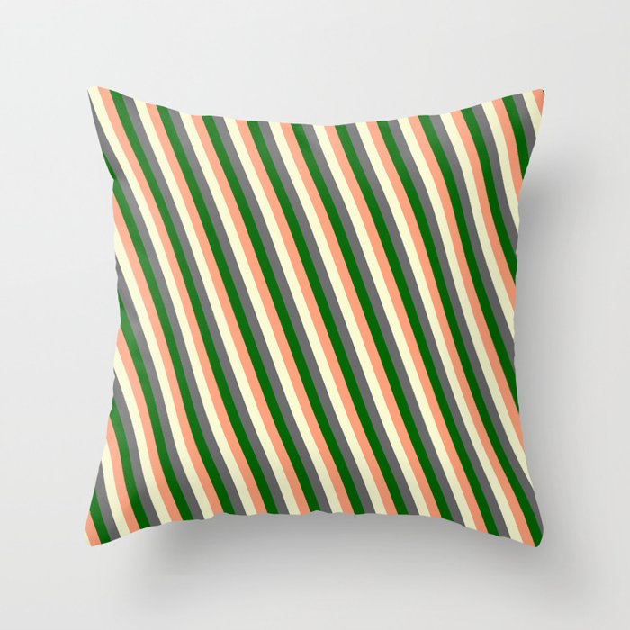 Green Outdoor Pillow Insert Included Light Green Striped -   Striped outdoor  pillow, Outdoor pillows, Green outdoor pillows