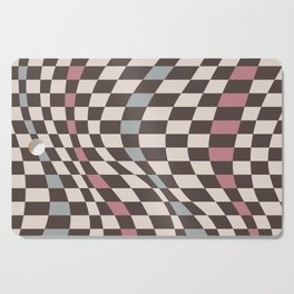 Retro color warp checked Cutting Board