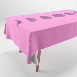 moon phases pink Tablecloth