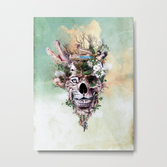 Nature Skull II Metal Print