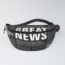 The Good Times Vol. 1, No. 1 REVERSED / Newspaper with only good news Fanny Pack