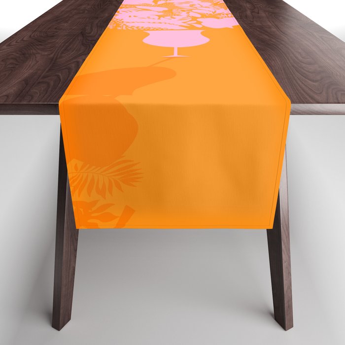 Sunny Tropical Cocktail #tropicalvibes #pattern Table Runner